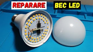 Cum reparam un bec LED utilizand o metoda alternativa [upl. by Loughlin]