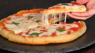 Frying Pan Pizza  1 Minute No Yeast No Oven  How Tasty Channel [upl. by Adniral]