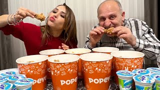 POPEYES ACILI TAVUK YEME YARIŞMASI  İFTAR VLOG [upl. by Dutchman]