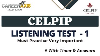 Celpip Listening Mock Test  1  Celpip Listening Test Practice With Answers [upl. by Retsub]