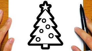 COME DISEGNARE UN ALBERO DI NATALE  Disegni facili ed educativi [upl. by Ennoitna163]