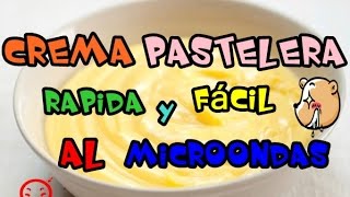 Crema pastelera Casera y Fácil  al microondas [upl. by Asseralc]