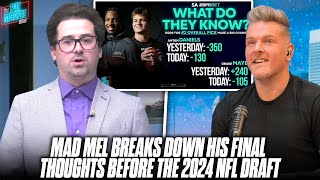 Mad Mel Joins Pat McAfee For His Final Draft Thoughts amp Rumors Before The NFL 2024 Draft [upl. by Lanos]