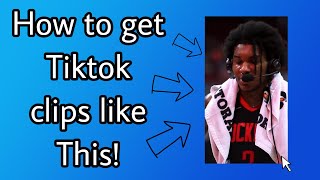 How to get Sport clips for your TikTok videos on your phone [upl. by Adar]