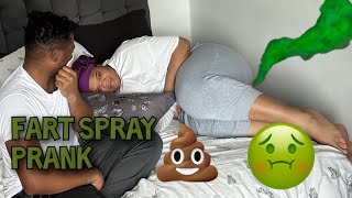 Fart Spray Prank on My Husband 🤮🤮 [upl. by Arikal]