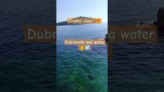 How clean and clear the ocean water in DubrovnikCroatia ☑️👌😍 ocean croatia crystalclearwater [upl. by Faus333]