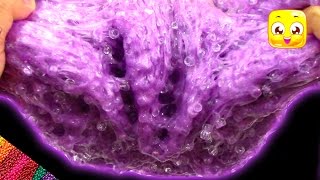 How To Make Crunchy Slime DIY Giant Fishbowl Slime without borax liquid starch Fluffy ASMR Slime [upl. by Essirahs]