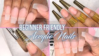 Acrylic Nails Tutorial  How to  Acrylic Nails using Nail Forms  For Beginners [upl. by Artur395]