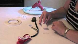 How To Make A Ribbon Covered Wide Hair Barrette Bow [upl. by Elbertine792]