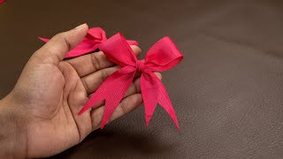 How to Make Simple Easy Bow  DIY crafts with Grosgrain Ribbons [upl. by Sussman]