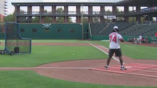 Cardale Jones charity softball game raises money for Buckeye Cruise for Cancer [upl. by Salot]