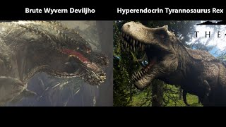 Deviljho Monster Hunter World vs Hyperendocrin Tyranosaurus Rex The ilse [upl. by Coleman]