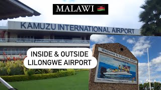 MALAWI TRIP Inside amp outside Kamuzu International airport in Lilongwe Malawi [upl. by Naols130]