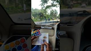 Live Sketch  watercolour outdoors location PutturDk watercolor trending explore [upl. by Aititel]