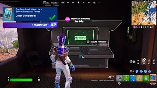 Fortnite  Capture Loot Island Or A Storm Forecast Tower WEEK 6 Quests Challenges [upl. by Wolbrom]