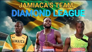 JAMAICAS MENS 100M TEAM FOR THE SILESIA DIAMOND LEAGUE 2024  OBLIQUE SEVILLE ABSENT [upl. by Annairba]