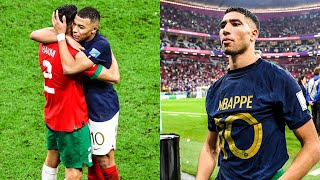 Achraf Hakimi amp Kylian Mbappe SWAP JERSEYS After France vs Morocco ❤️  France vs Morocco Highlights [upl. by Nylhtiak921]