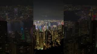 Victoria Peak View at Night hongkong hk skyline views night asia kpop reels travel marvel [upl. by Mame]