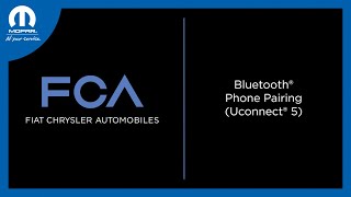 Bluetooth® Phone Pairing Uconnect® 5 How To  2022 Chrysler Dodge Jeep Ram amp Wagoneer Vehicles [upl. by Eralcyram]