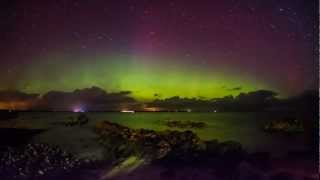 Aurora at Ackergill in Caithness 190912 Full HD [upl. by Lavud]