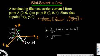 BiotSavart s Law Magnetostatic Fields  Electromagnetic Field [upl. by Abijah236]