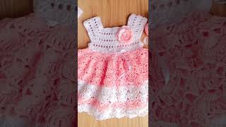 Crochet baby frock setcrochet crochetbabyset🥰 newbornbaby crochetforbabies crochetitems [upl. by Attenhoj]