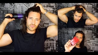 Haarstyling TUTORIAL für Männer  mit langen Haaren [upl. by Itak]