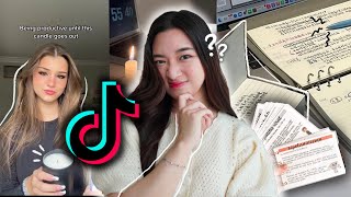 trying TikTok STUDY HACKS to see if they make me smarter 🥲 [upl. by Adnotal]