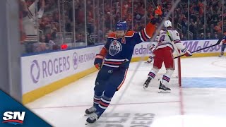 Oilers Leon Draisaitl And Connor McDavid Team Up For Gorgeous Goal vs Rangers [upl. by Collins]