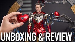 Hot Toys Iron Man Mark VI 20 With SuitUp Gantry Unboxing amp Review [upl. by Wallinga904]