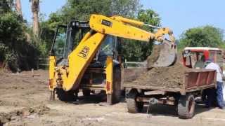 JCB 3CX digging foundations [upl. by Artined790]