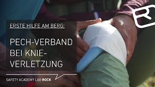 PECHVerband anlegen bei Knieverletzungen auf Bergtour – Tutorial 3743  LAB ROCK [upl. by Hnoj142]