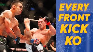 Every Front Kick KO in UFC History RANKED [upl. by Nnyltak974]