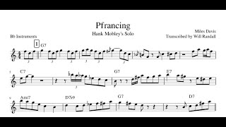 Pfrancing  Hank Mobleys Bb Transcription [upl. by Edva]