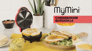 Cheeseburger Quesadilla  Using MEQMWM5RD MyMini™ Street Taco Quesadilla Maker [upl. by Ynalem28]