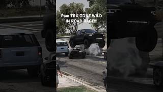 Ram TRX JUMP OVER CARS IN RAGE trx ram srt srt8 trackhawk dodge 1000hp hellcat fastcar [upl. by Wanonah319]