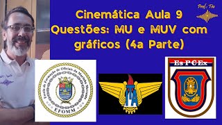 Cinemática aula 9 Questões MU e MUV ITA AFA e EFOMM [upl. by Aiduan]