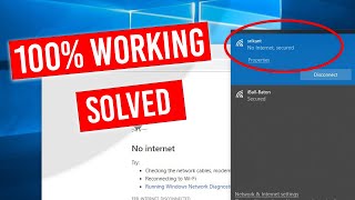 Solved How to Fix WiFi is Connected but no Internet access Windows 10 [upl. by Ylus]