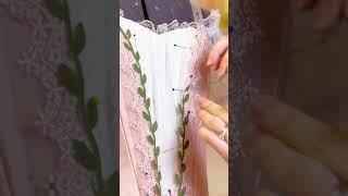 Making a tutu in 20 seconds 🎀 balletcostume balletvariation couture costume ballet sewing [upl. by Atikir]