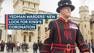 Tower of Londons Beefeaters unveil new uniform with Kings cypher [upl. by Amer]