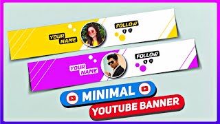 🔥How to Make Minimal YouTube Banner in Picsart  How to Make YouTube Channel Banner on Android ✨ [upl. by Eustis256]