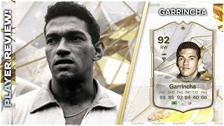 BEST VALUE ICON THE GOAT 🐐 92 RATED GARRINCHA PLAYER REVIEW  EA FC24 ULTIMATE TEAM [upl. by Amrak]