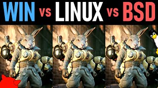 Linux vs FreeBSD vs Windows Gameplay Performance Comparison 2024 [upl. by Keary]