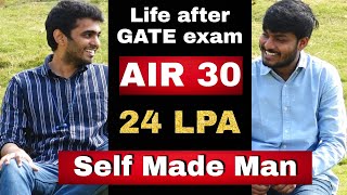 Life after GATE exam  Super 30 boy GATE AIR 30 24 LPA in BTech 🙏 [upl. by Ahsatak]