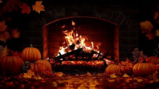 Relaxing by the autumn Fireplace 🔥 Crackling Fire Atmosphere with Burning Logs No Music ASMR [upl. by Bakemeier]