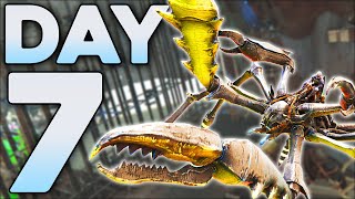 Defending Our Extinction Cave VS a CHEATING Alpha Tribe  ARK PvP [upl. by Yrellav]