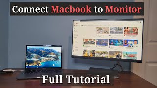 How to Connect a Macbook Pro to a Monitor  Full Tutorial with All Options [upl. by Fosque]