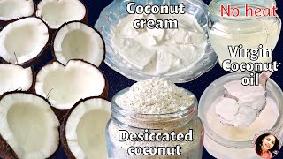 Virgin coconut oil  cold pressed virgin coconut oil at home  homemade pure coconut oil [upl. by Akinom]