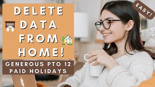 29 PER HOUR  DELETE DATA FROM HOME  GENEROUS PTO 12 PAID HOLIDAYS  REMOTE WORK FROM HOME 2024 [upl. by Pump657]