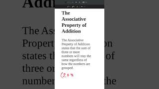 the associative property of addition [upl. by Sausa]